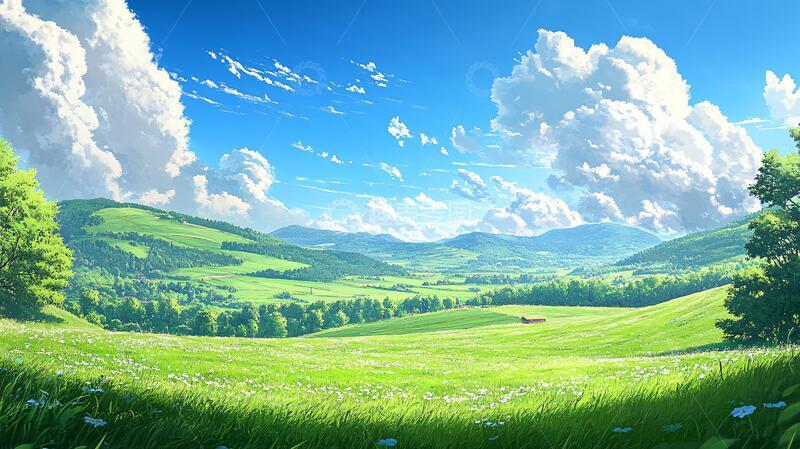 高清大图下载【趣麦麦图】宽屏风景画动漫风格宽幅