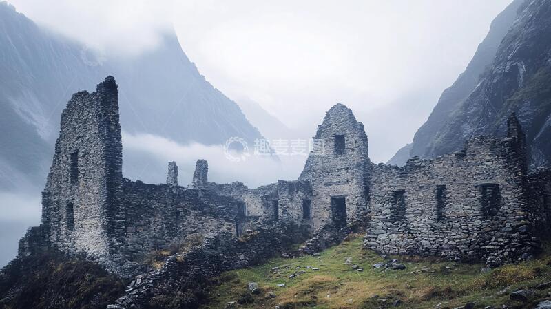 高清大图下载【趣麦麦图】布瓦羌寨晨雾1