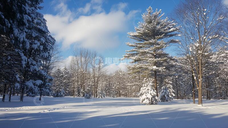 高清大图下载【趣麦麦图】冬日雪景壁纸3