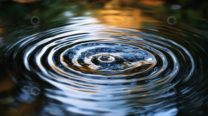 高清大图下载【趣麦麦图】水滴在水面上的波纹