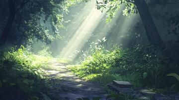 林间小道手绘10