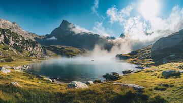 神奇湖泊湖泊高山神奇