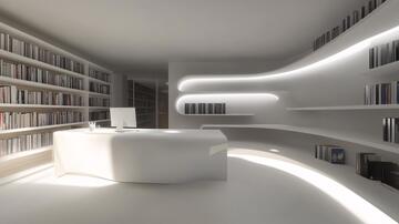 发光的书柜书吧造型书柜