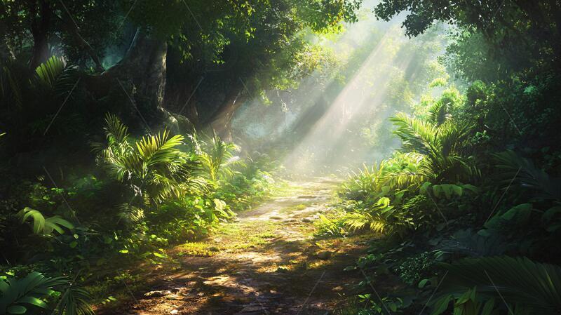 高清大图下载【趣麦麦图】丛林大场景场景森林壁纸