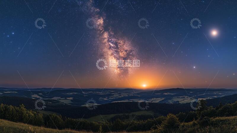 高清大图下载【趣麦麦图】银河全景银河全景现象