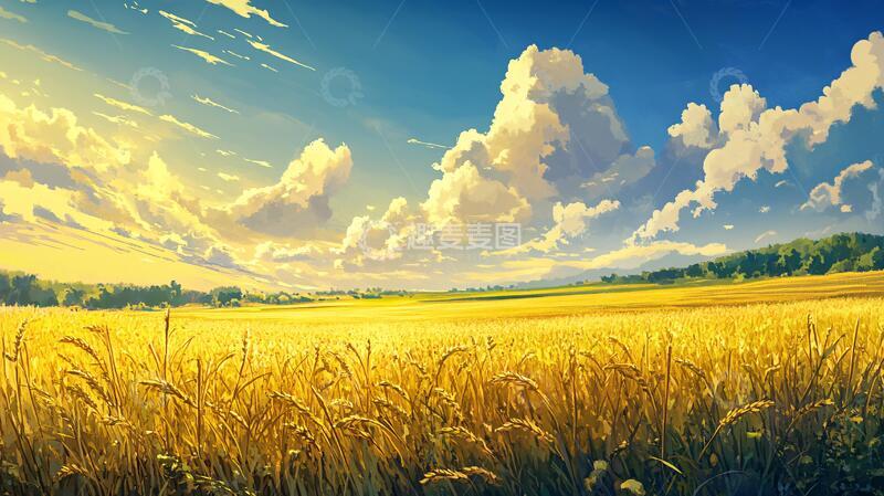 高清大图下载【趣麦麦图】超宽幅田园景色6