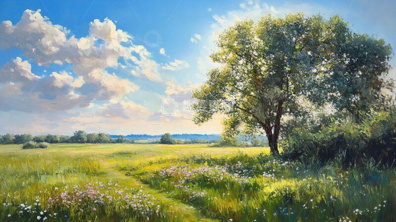 高清大图下载【趣麦麦图】宽屏风景画油画风景高清