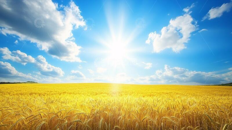 高清大图下载【趣麦麦图】麦田里的阳光