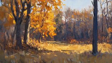 油画秋色油画秋景秋色