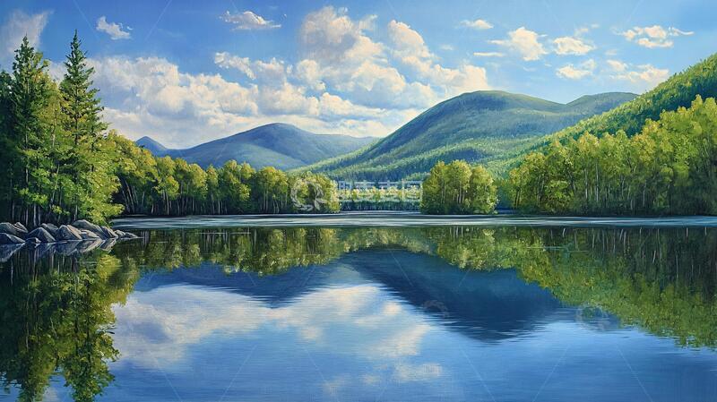 高清大图下载【趣麦麦图】宽屏风景画宽幅风光绿水1