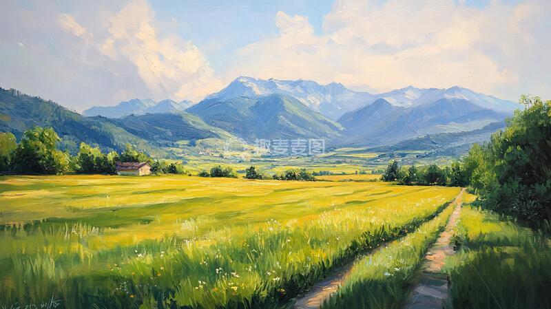 高清大图下载【趣麦麦图】高清宽幅田园山水4