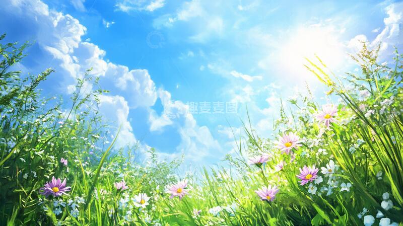 高清大图下载【趣麦麦图】唯美梦幻花田场景35