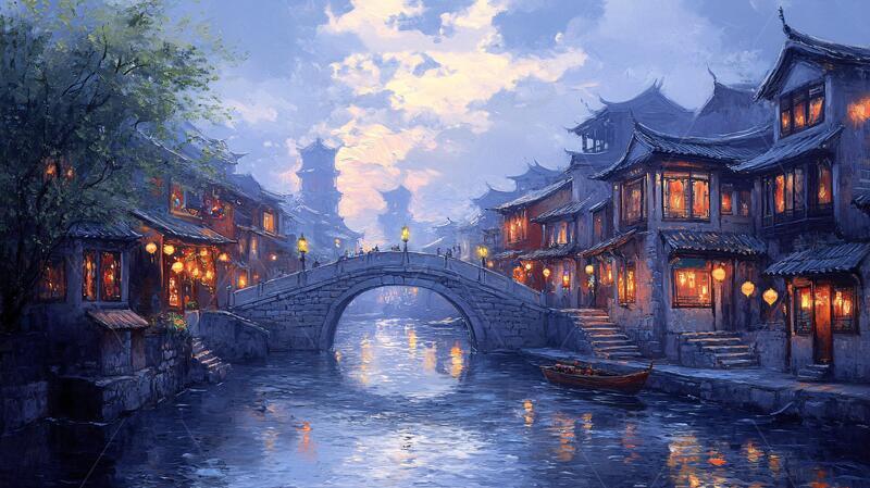 高清大图下载【趣麦麦图】古风动画场景4