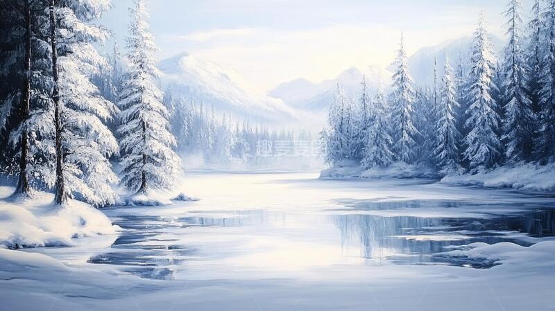 高清大图下载【趣麦麦图】电脑装饰画不冻河6