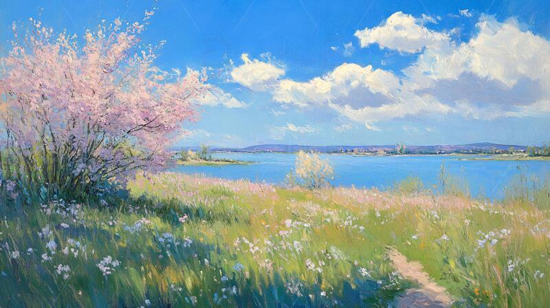 春天风景油画1