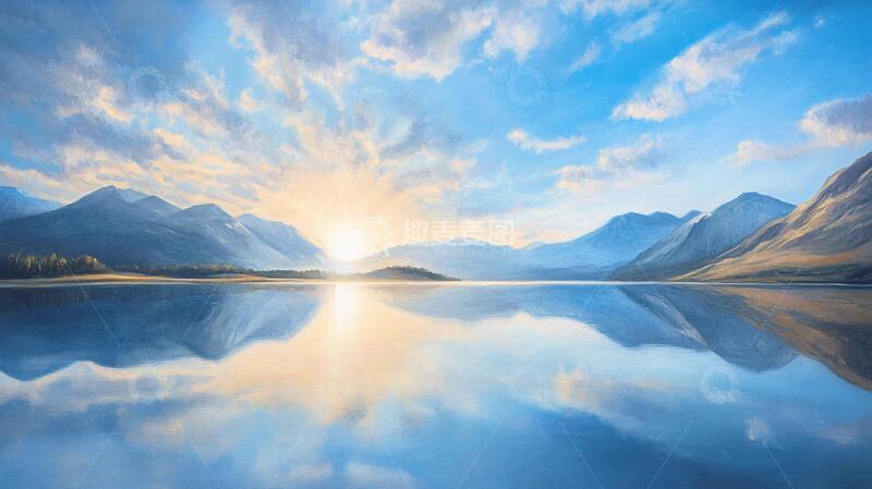 高清大图下载【趣麦麦图】唯美山水风光日出