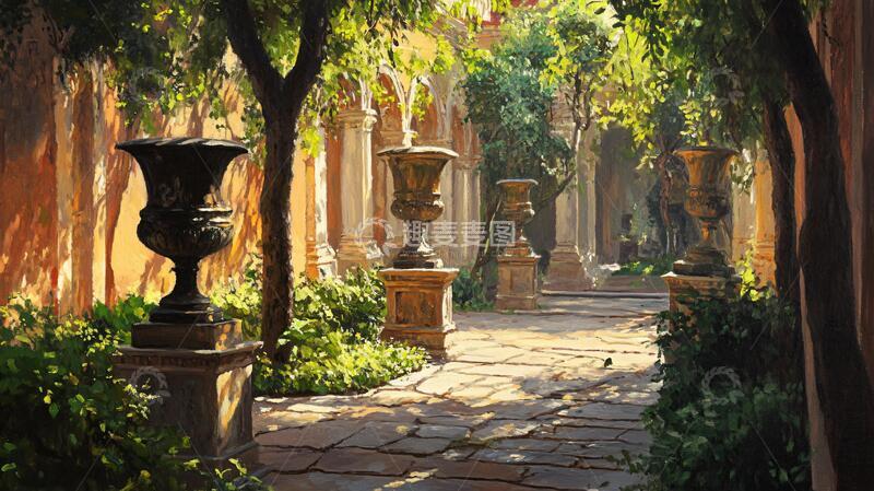 高清大图下载【趣麦麦图】欧式庭院高清