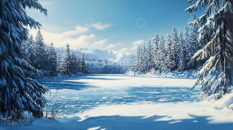 高清大图下载【趣麦麦图】高清大画幅冬天雪景5