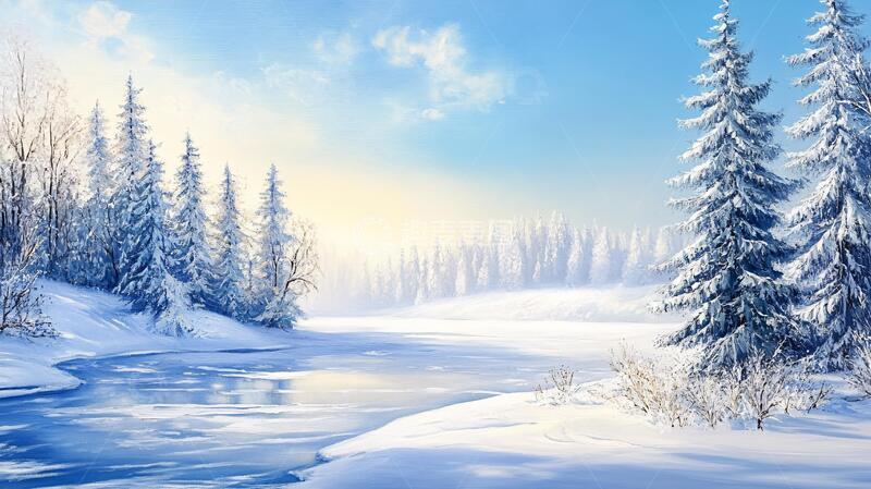 高清大图下载【趣麦麦图】电脑装饰画不冻河4