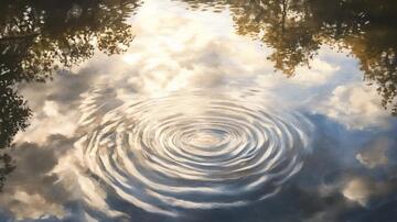 水面的涟漪涟漪水面倒影