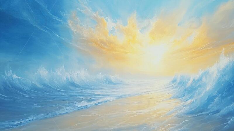 油画大海油画大海海洋