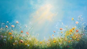 朦胧唯美花草背景1