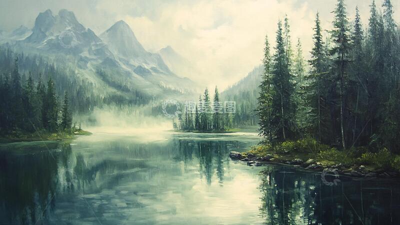 高清大图下载【趣麦麦图】宽屏风景画油画风光壁纸