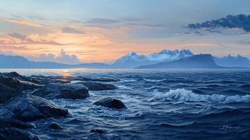 hdr绘画海景绘画美景