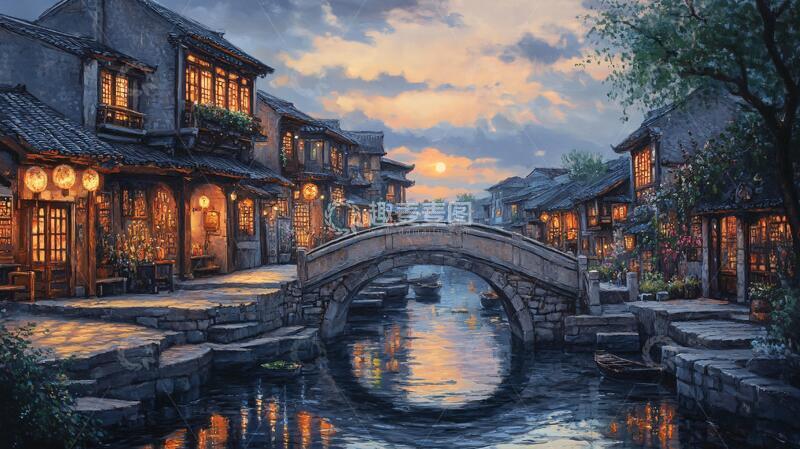 高清大图下载【趣麦麦图】巨幅乌镇风光