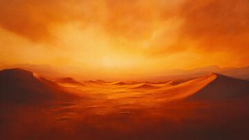 荒漠霞光大漠荒漠背景