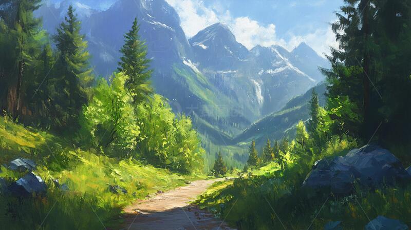 风景原画场景插画原画1