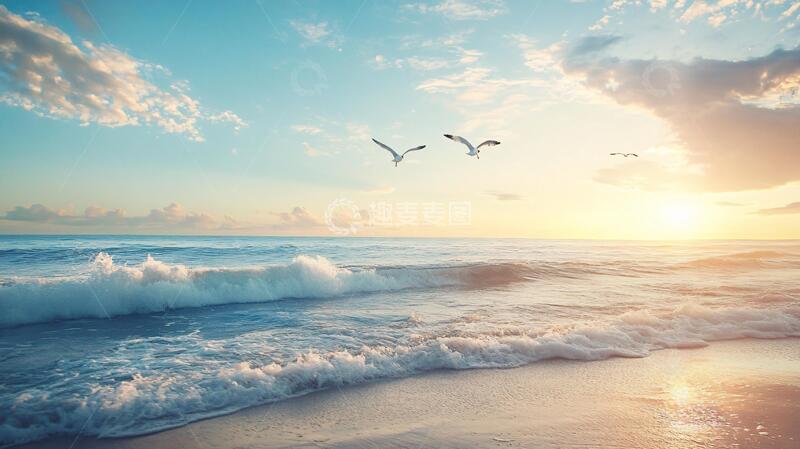 高清大图下载【趣麦麦图】大海防伪素材1