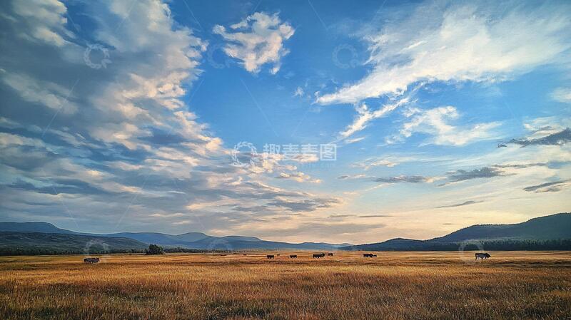 高清大图下载【趣麦麦图】东北丰收稻田