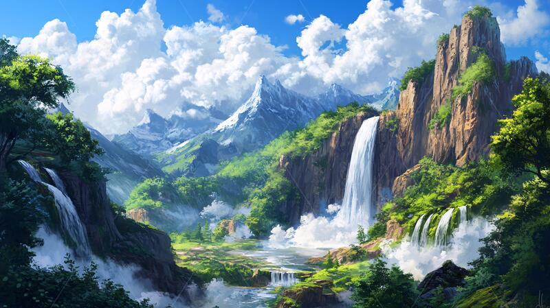 高清大图下载【趣麦麦图】风景原画壁纸场景原画