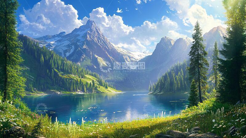 高清大图下载【趣麦麦图】宽屏风景画壁纸山水风景