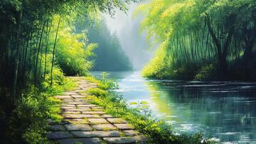 唯美竹林小路3