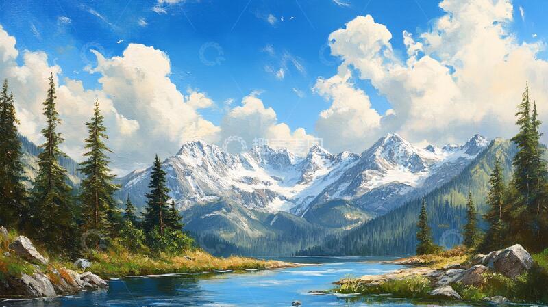 高清大图下载【趣麦麦图】宽屏风景画油画宽幅壁纸