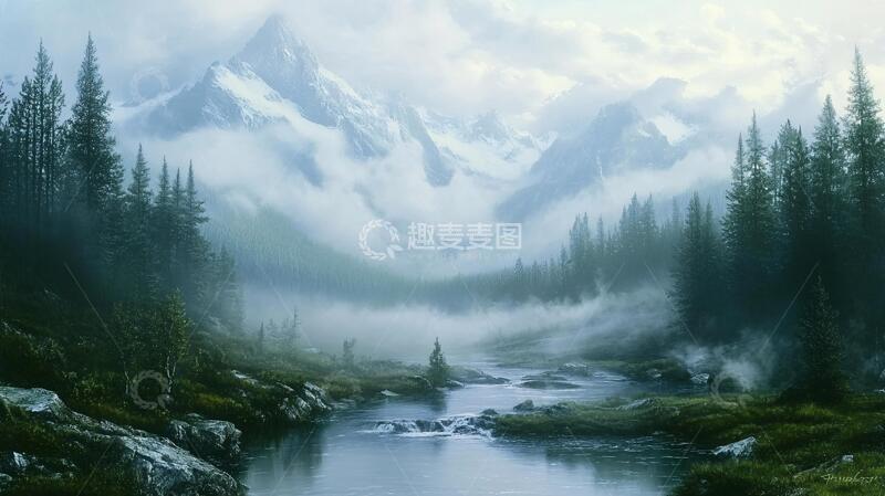 高清大图下载【趣麦麦图】宽屏风景画仙境美景意境