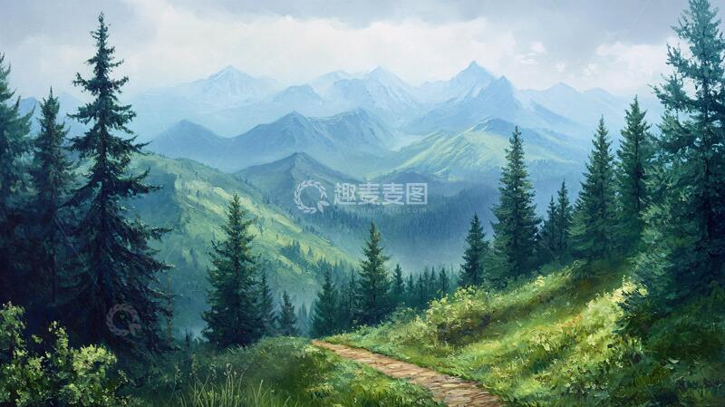 高清大图下载【趣麦麦图】宽屏风景画油画风光现实