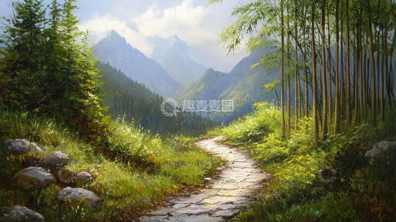 高清大图下载【趣麦麦图】林中小道壁纸