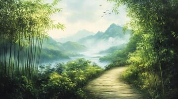 唯美竹林小路1