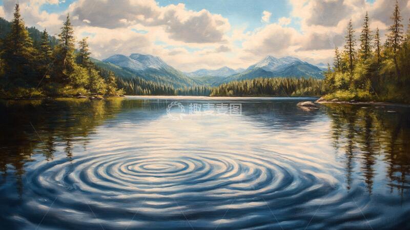 高清大图下载【趣麦麦图】禅意禅境河流湖泊山峰