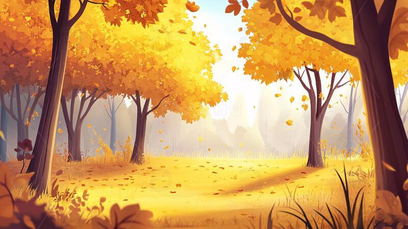 秋天风景插画10