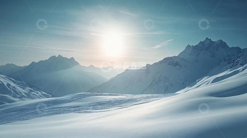 高清大图下载【趣麦麦图】雪景日出全景3
