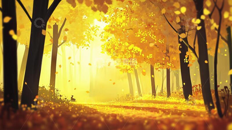 高清大图下载【趣麦麦图】手绘秋季主题朦胧插画8