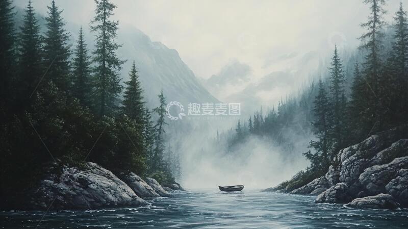 高清大图下载【趣麦麦图】插图油画山水