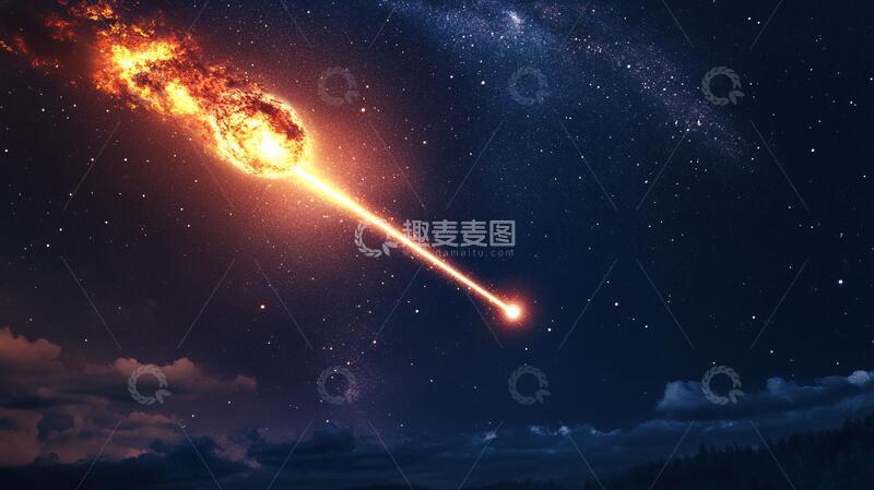 高清大图下载【趣麦麦图】流星陨落陨石11