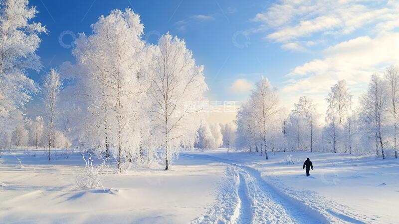 高清大图下载【趣麦麦图】童话世界雾凇雪地