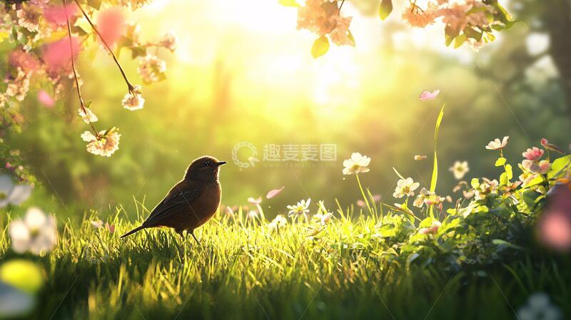 高清大图下载【趣麦麦图】春天花鸟壁纸4