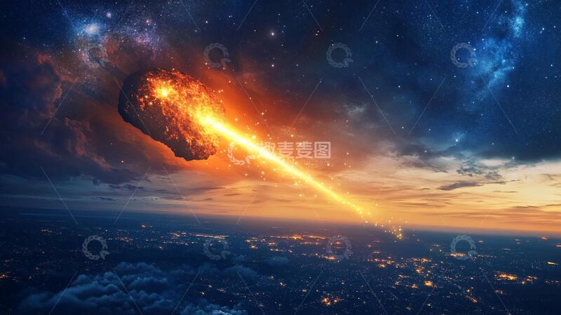 高清大图下载【趣麦麦图】陨石背景素材1